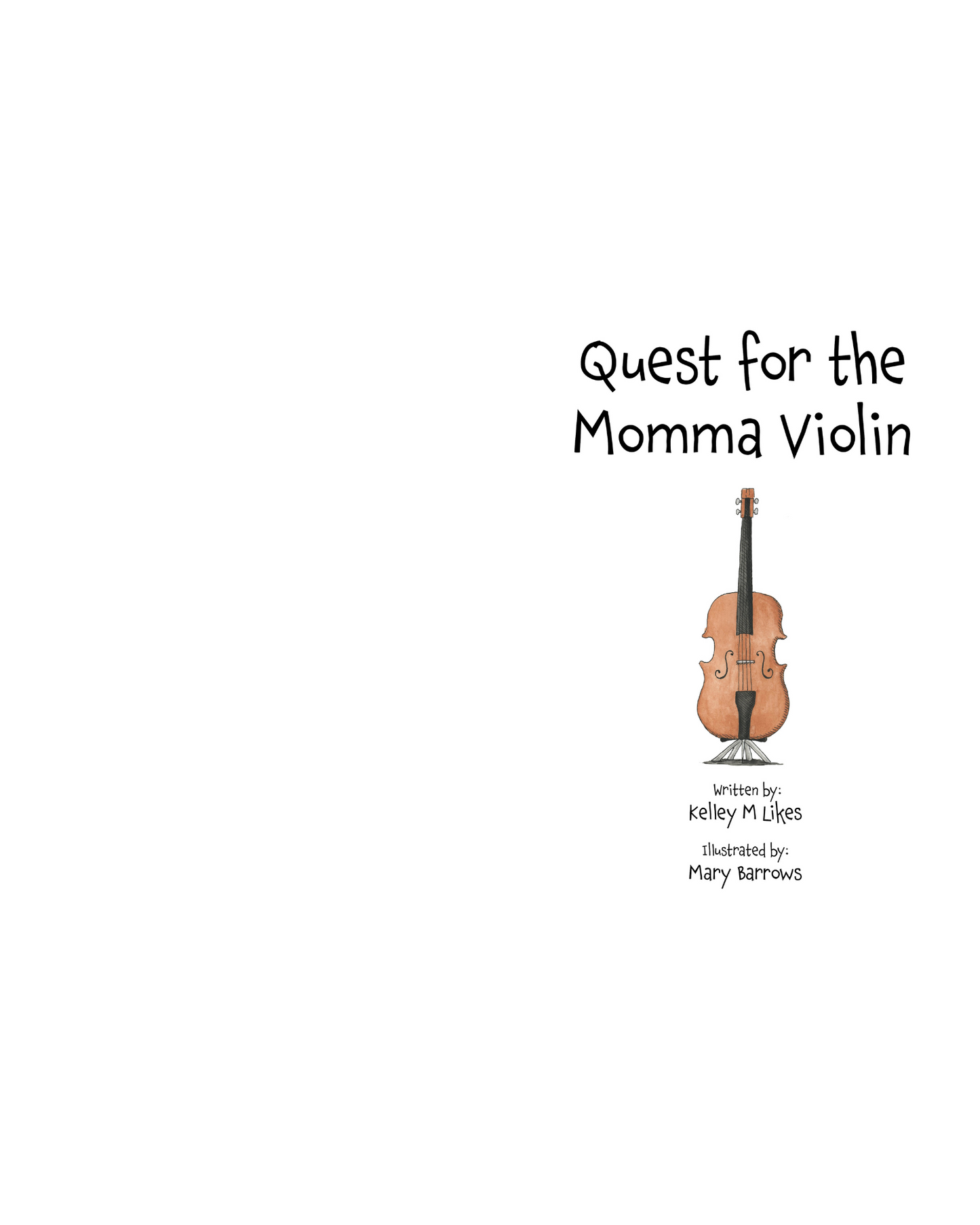 Title page with a cello