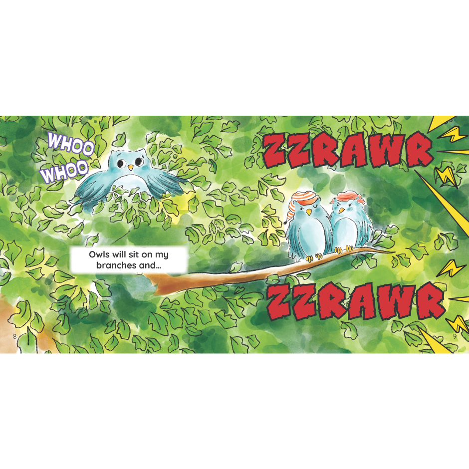 Birds on branches and ZZRAWR words