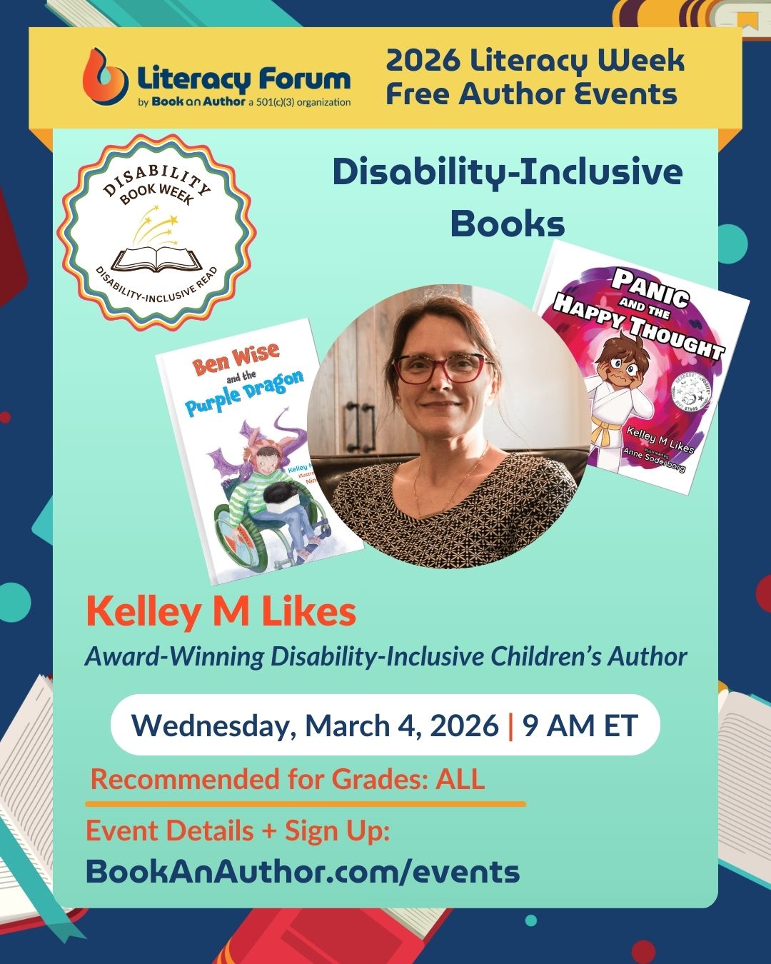 Book an Author Literacy Week - Disability-Inclusive Books