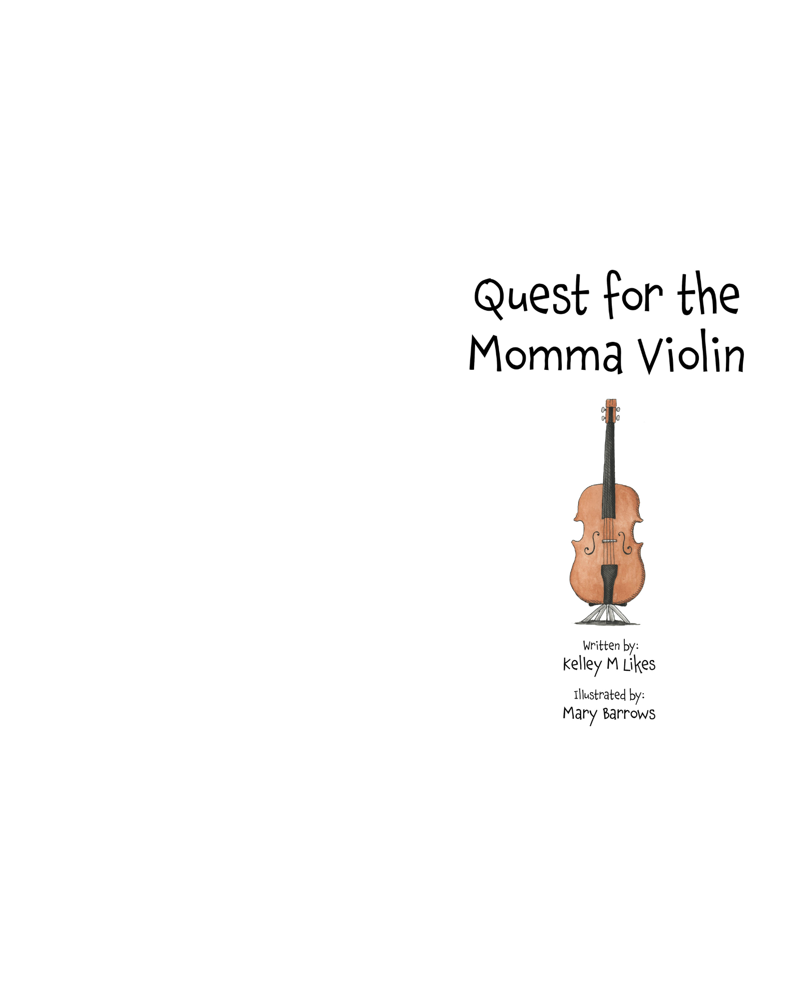 Title page with a cello