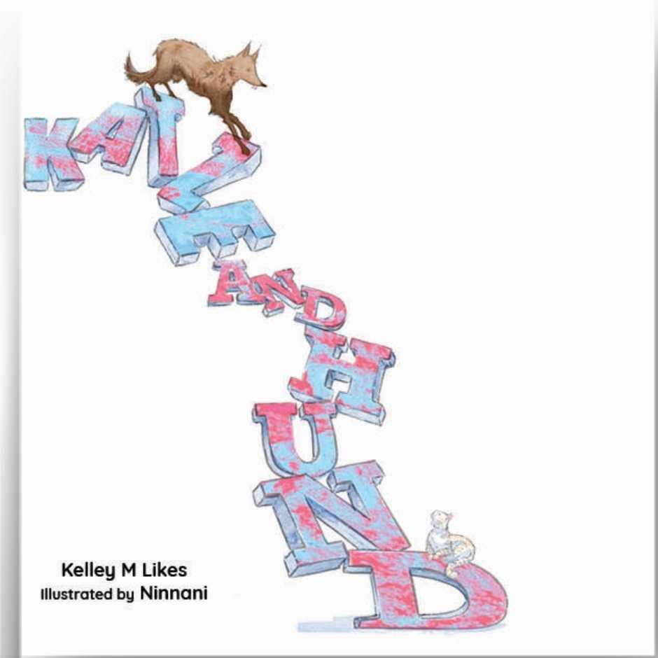 Book cover with stylized text 'KATZE AND HUND' and illustrations of a dog and a dog.